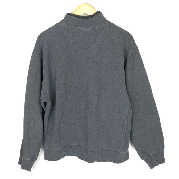 IZOD Pullover Sweatshirt Gray 1/4 Zip Size Large - Picture 2 of 6